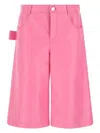 Bottega Veneta Pink Wide Leg Bermuda Shorts