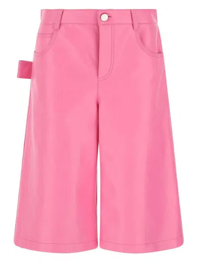 BOTTEGA VENETA WOMEN'S NAPPA LEATHER BERMUDA SHORTS