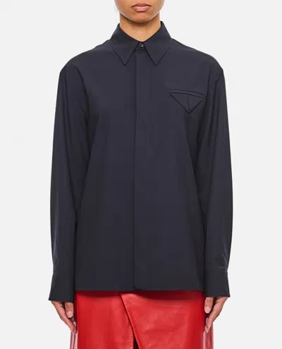 BOTTEGA VENETA WOMEN NAVY BLUE CLASSIC SHIRT, S LUXURY SHIRTS FOR WOMEN DARVEYS