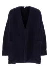 Bottega Veneta Navy Blue Stretch Wool Blend Cardigan