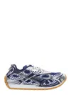 Bottega Veneta Women 'orbit' Blue Low Top Sneakers With Logo Patch On The Tongue And Mesh Panels In  In Multi