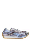 Bottega Veneta Orbit Sneakers Contrast Stitching Mesh Panels Rubber Sole In Multi