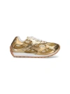 Bottega Veneta Orbit Metallic-effect Sneakers In Gold