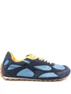 Bottega Veneta Orbit Lite Lace-up Suede And Nylon Sneakers In Multi