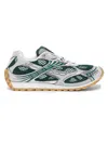 Bottega Veneta Orbit Sneakers With Contrast Stitching And Mesh In Green