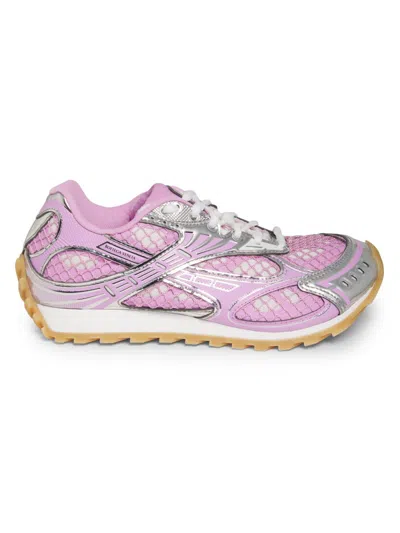 Bottega Veneta Orbit Mesh Technical Fabric Lace Up Sneakers In Multi