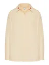 Bottega Veneta Cream Shirt In Cotton And Silk