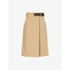 Bottega Veneta Women Cotton Midi Skirt In Pale Oak