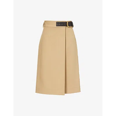 Bottega Veneta Women Cotton Midi Skirt In Neutral
