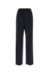Bottega Veneta Cotton-blend Wide-leg Pants In Blue