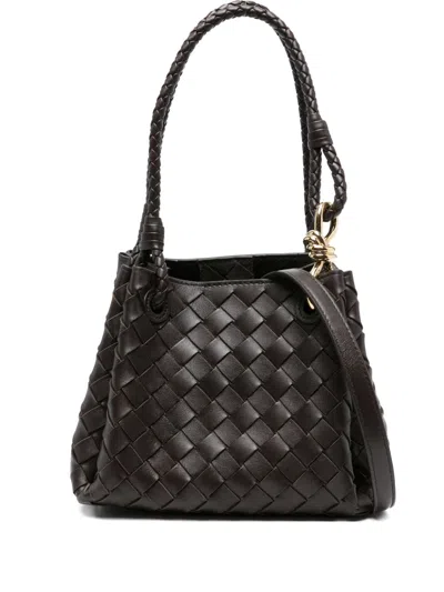 Bottega Veneta Women Parachute Small Leather Handbag In Brown