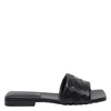 Bottega Veneta Flat Sandals With Intrecciato Leather Strap In Brown