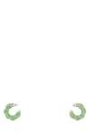 Bottega Veneta Pastel Green Nappa Leather And 925 Silver Earrings In Green