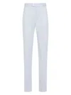 Bottega Veneta Pantalone In Twill Azzurro Pastello Donna