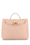 Bottega Veneta Small Leather Andiamo Shoulder Bag In Pink