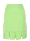 Bottega Veneta Pastel Green Stretch Viscose Miniskirt In Green