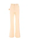 Bottega Veneta Peach Cotton Wide Leg Pant In Nude