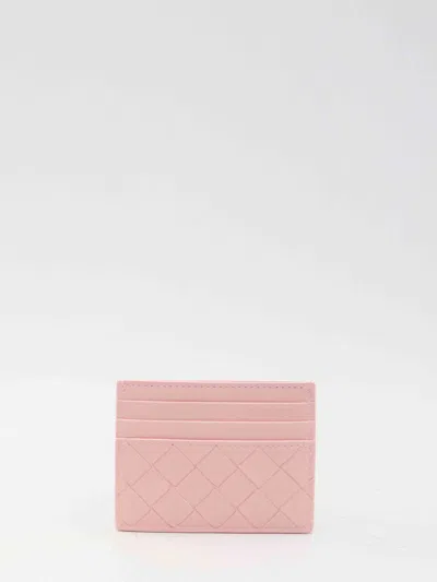 Bottega Veneta Women Pink Intrecciato Card Holder
