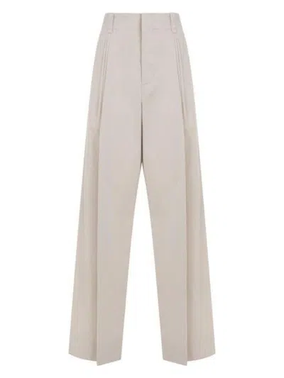 Bottega Veneta Pleated Detail Tailored Trousers In Rock