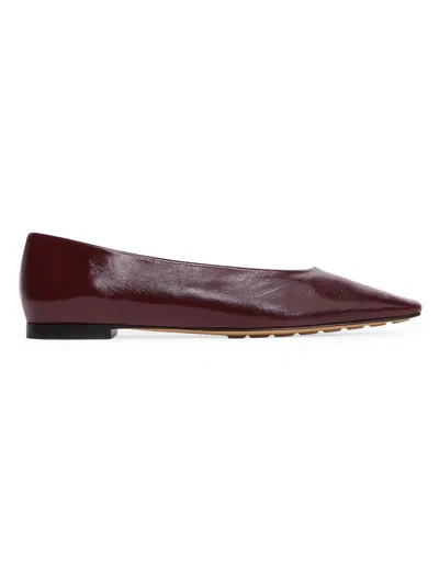 Bottega Veneta Sofia Mini Flat Sandals In Burgundy
