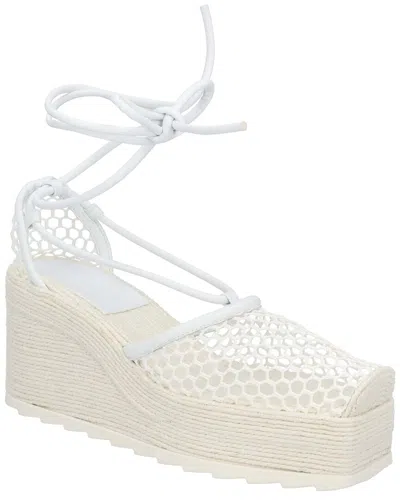 Bottega Veneta Women's Polyester Stretch Espadrille Wedge (authentic Pre-loved) In White