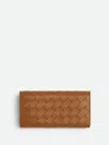 Bottega Veneta Women Portafoglio Intrecciato Con Patta Grande In Brown