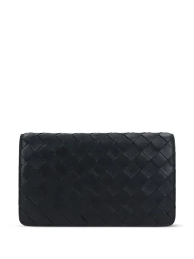 Bottega Veneta Women Pouch Intreccio In Black