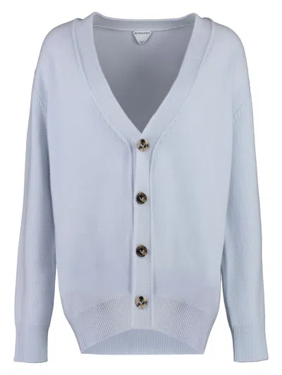 BOTTEGA VENETA WOMEN'S POWDER STRETCH CASHMERE BLEND CARDIGAN