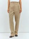 Bottega Veneta Women's Prince Of Wales Checked Wool Trousers In Nude