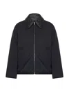 Bottega Veneta Puffer Jacket With Woven Collar By  In Black