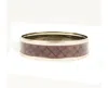 Bottega Veneta Women's Purple Enamel Metal Woven Print Gold Bracelet (small) In Purple / Gold