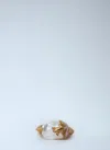 Bottega Veneta Women Rana Pearl Ring In Gold