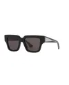 Bottega Veneta Womens Black Bv1276s Rectangular-frame Acetate Sunglasses In Black