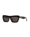 Bottega Veneta Cat-eye Frame Sunglasses In Black