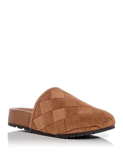 Bottega Veneta Women's Reggie Intrecciato Woven Mules In Light Camel