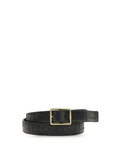 Bottega Veneta Women Reverso Belt In Black
