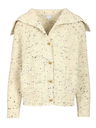 Bottega Veneta Women Ribbed Wool Cardigan In Multi