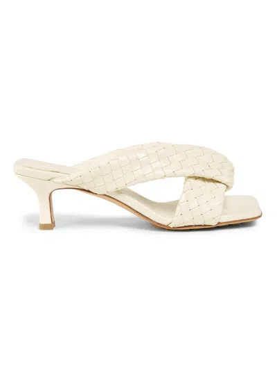 Bottega Veneta Leather Riva Mules 50 In White