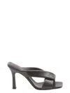 Bottega Veneta Women Brown Shiny Calf Leather Riva Mules In Brown