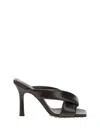 Bottega Veneta Criss Cross Padded Leather Slide Sandals In Brown