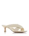 Bottega Veneta Riva Kitten Heel Sandal In White