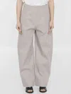 Bottega Veneta Sailor Mid-rise Wide-leg Trousers In Gray