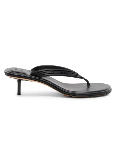 Bottega Veneta Sampieri Thong Flat Sandals With 5 Cm Heel In Multi