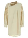 Bottega Veneta Sand Cotton Blend Shirt Dress