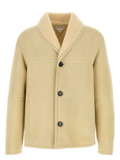BOTTEGA VENETA WOMEN'S SAND SHEARLING JACKET