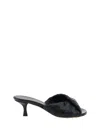Bottega Veneta Interciato Woven Twist Mule Sandals In Multicolor