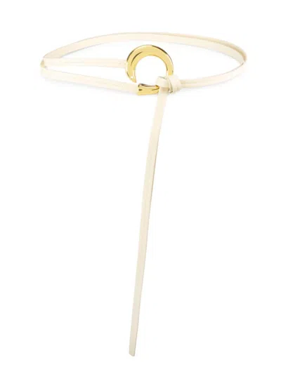 Bottega Veneta Women's Sardine Leather Wrap Belt In 9277 String M Brass