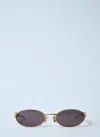 Bottega Veneta Sardine Oval-frame Gold-tone Sunglasses In Gold