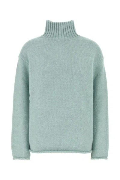 BOTTEGA VENETA BOTTEGA VENETA WOMEN SEA GREEN CASHMERE SWEATER