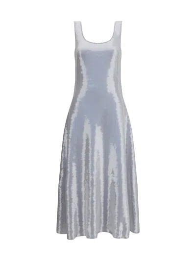 Bottega Veneta Women Sequined Long Dress In White